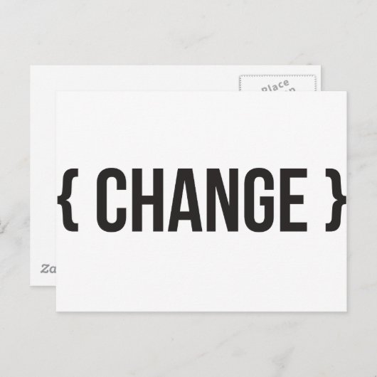 Wijzigen - Brackset - zwart en wit Briefkaart (Voorkant / Achterkant)