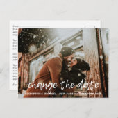 WIJZIGEN DE DATUM PLANNEN Letter BUDGET Fotobruilo Briefkaart (Voorkant / Achterkant)