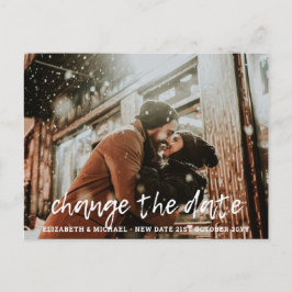 WIJZIGEN DE DATUM PLANNEN Letter BUDGET Fotobruilo Briefkaart