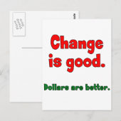 Wijzigen is goed briefkaart (Voorkant / Achterkant)