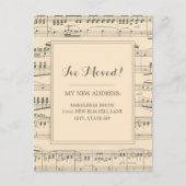 Wijziging adres Antiek vel muziek Briefkaart (Voorkant)