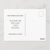 Wijziging adres Ginger Cat Moving Announcement Briefkaart (Achterkant)