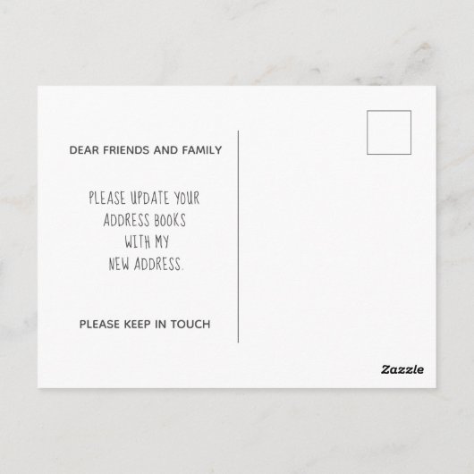 Wijziging adres Ginger Cat Moving Announcement Briefkaart (Achterkant)