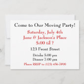 Wijziging adres/Housewarming Party Squirrel Kaart (Achterkant)