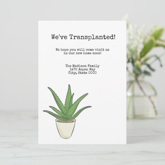 Wijziging adres kaart (Staand voorkant)