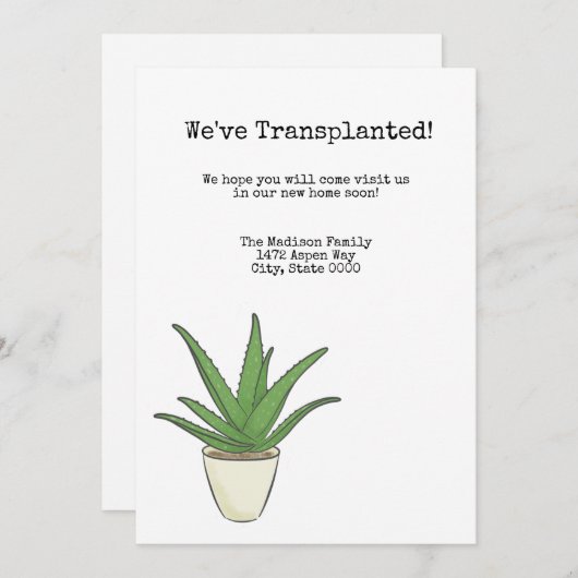 Wijziging adres kaart (Voorkant / Achterkant)