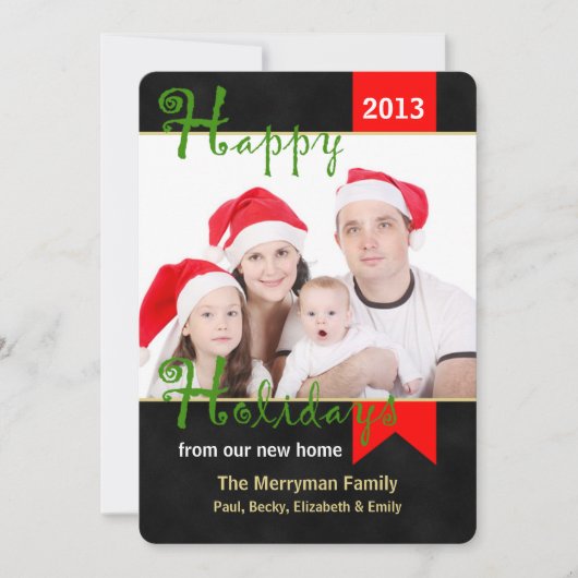 Wijziging Adres Kerstkaart Foto Plat (Voorkant)