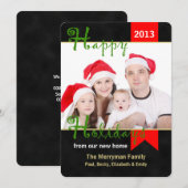 Wijziging Adres Kerstkaart Foto Plat Kaart (Voorkant / Achterkant)