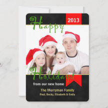 Wijziging Adres Kerstkaart Plat Foto