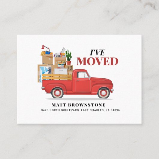 Wijziging adres verplaatsen Ik heb mijn kaart verp Visitekaartje (Voorkant)