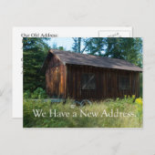 Wijziging adresboekkaart - Woodland Shack Aankondigingskaart (Voorkant / Achterkant)