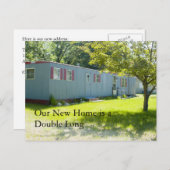 Wijziging adreskaart: dubbel lang aankondigingskaart (Voorkant / Achterkant)