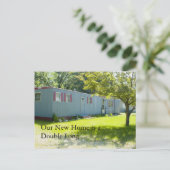 Wijziging adreskaart: dubbel lang aankondigingskaart (Staand voorkant)