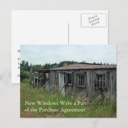 Wijziging adreskaart: nieuwe Windows Aankondigingskaart (Voorkant / Achterkant)