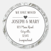 Wijziging adrespapier geplisseerd ronde sticker (Voorkant)