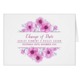 Wijziging datum anemone roze bruiloft uitgestelde