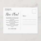 Wijziging datum Vrijgezellenfeest uitgestelde kaar Briefkaart (Achterkant)