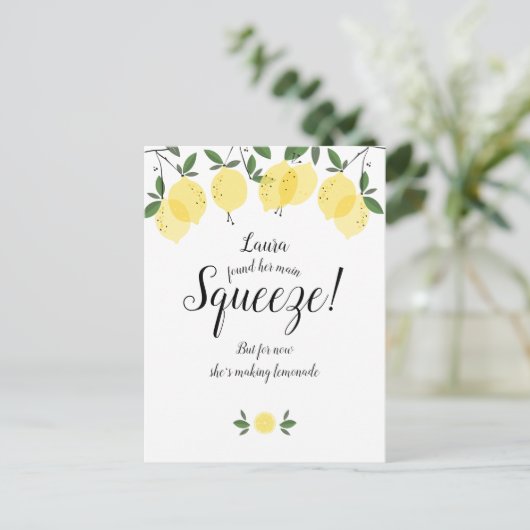 Wijziging datum Vrijgezellenfeest uitgestelde kaar Briefkaart (Staand voorkant)