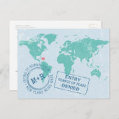 Wijziging herchedule datum bestemming bruiloft aankondigingskaart (Voorkant / Achterkant)