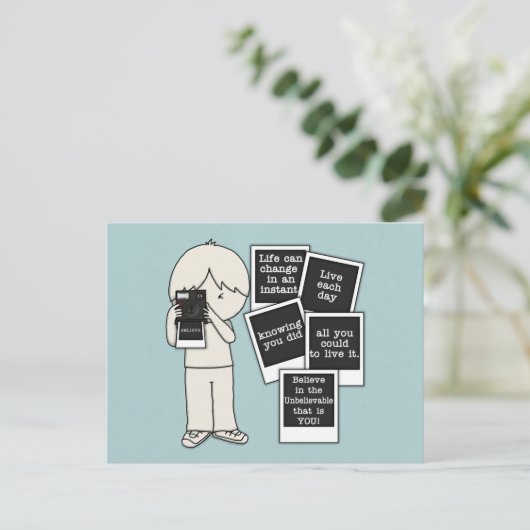 Wijziging in een ogenblikkelijk briefkaart (Staand voorkant)