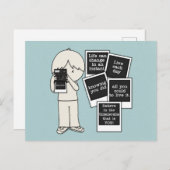 Wijziging in een ogenblikkelijk briefkaart (Voorkant / Achterkant)