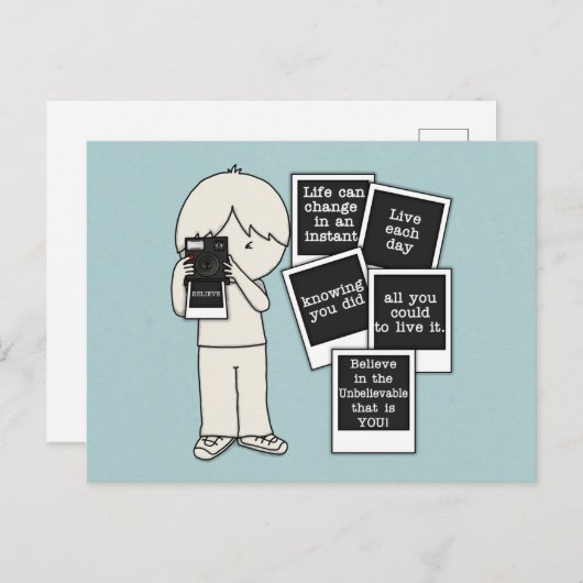 Wijziging in een ogenblikkelijk briefkaart (Voorkant / Achterkant)