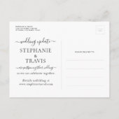 Wijziging in plannen Nieuwe datum bestemming bruil Aankondigingskaart (Achterkant)