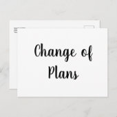 Wijziging plannen annulering huwelijk uitstel  briefkaart (Voorkant / Achterkant)