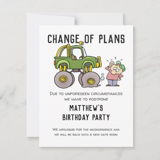 Wijziging Plannen Partij Annulering Uitstellen Hum (Voorkant)