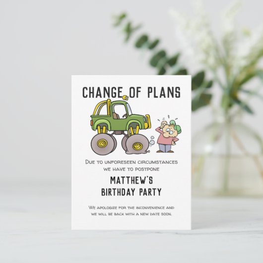 Wijziging Plannen Partij Annulering Uitstellen Hum (Staand voorkant)