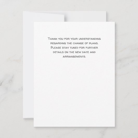 Wijziging Plannen Partij Annulering Uitstellen Hum (Achterkant)