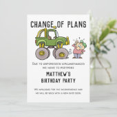 Wijziging Plannen Partij Annulering Uitstellen Hum Aankondiging (Staand voorkant)