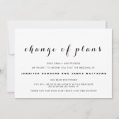 "Wijziging plannen" Uitgestelde aankondiging huwel (Voorkant)