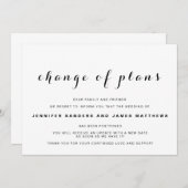 "Wijziging plannen" Uitgestelde aankondiging huwel (Voorkant / Achterkant)