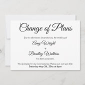 Wijziging plannen uitgestelde aankondiging huwelij (Voorkant)