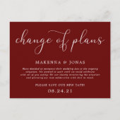 Wijziging plannen uitstellen huwelijk aankondigingskaart (Voorkant)