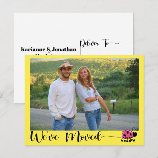 Wijziging van adres 2-Briefkaart Briefkaart (Voorkant / Achterkant)