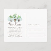 Wijziging van adres Botanical Moving Aankondigingskaart (Achterkant)