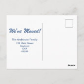 Wijziging van adres briefkaart (Achterkant)