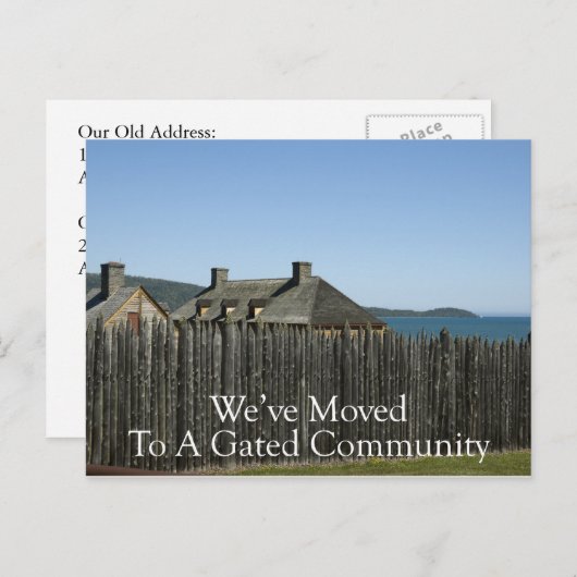 Wijziging van adres - Gated Community Aankondigingskaart (Voorkant / Achterkant)