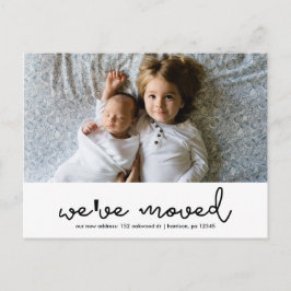 Wijziging van adres Moderne foto Aankondigingskaart