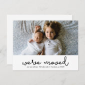 Wijziging van adres Moderne foto Aankondigingskaart (Voorkant / Achterkant)