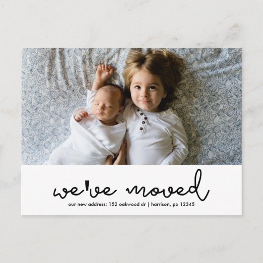 Wijziging van adres Moderne foto Aankondigingskaart (Voorkant)