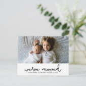 Wijziging van adres Moderne foto Aankondigingskaart (Staand voorkant)