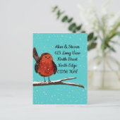 Wijziging van adres Robin op een filiaal Briefkaart (Staand voorkant)