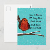 Wijziging van adres Robin op een filiaal Briefkaart (Voorkant / Achterkant)