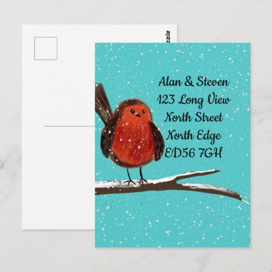 Wijziging van adres Robin op een filiaal Briefkaart (Voorkant / Achterkant)