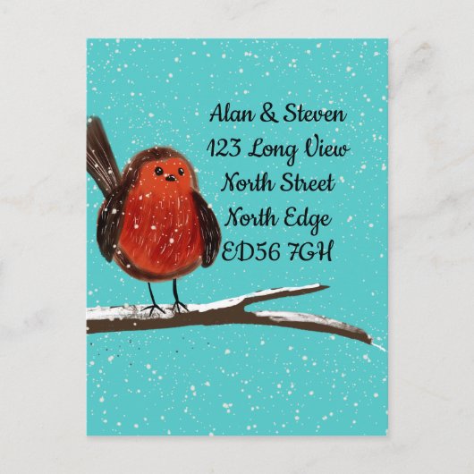 Wijziging van adres Robin op een filiaal Briefkaart (Voorkant)