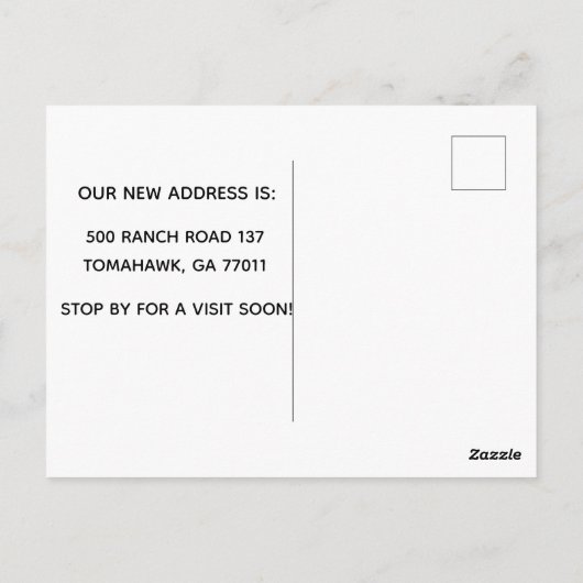 Wijziging van adres We hebben de Koe bepleit Briefkaart (Achterkant)