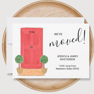 Wijziging van adres We hebben de rode Waterverf ve Aankondiging